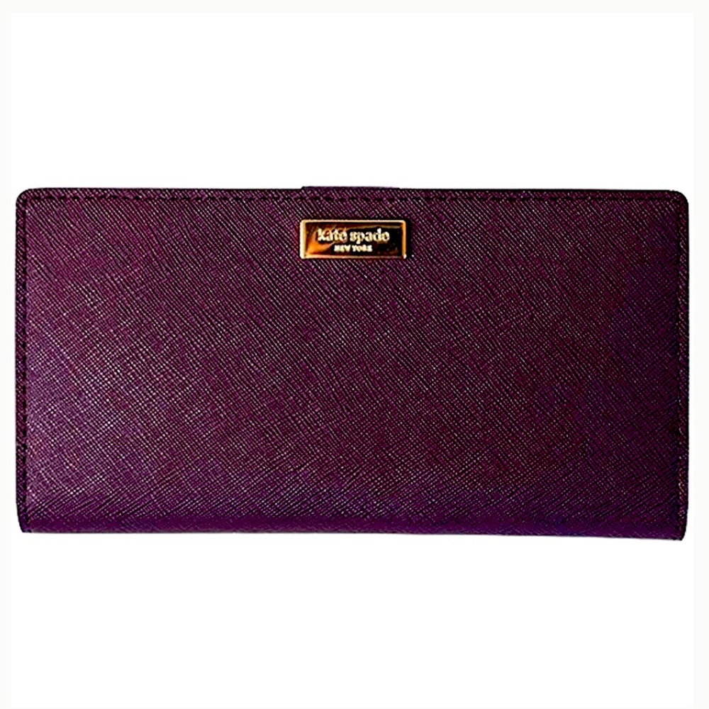 Kate Spade Stacy Laurel Way Wallet in Deep Plum